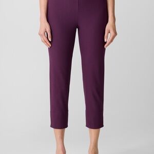 Eileen Fisher Washable Crepe Slim Pant - color: blackberry